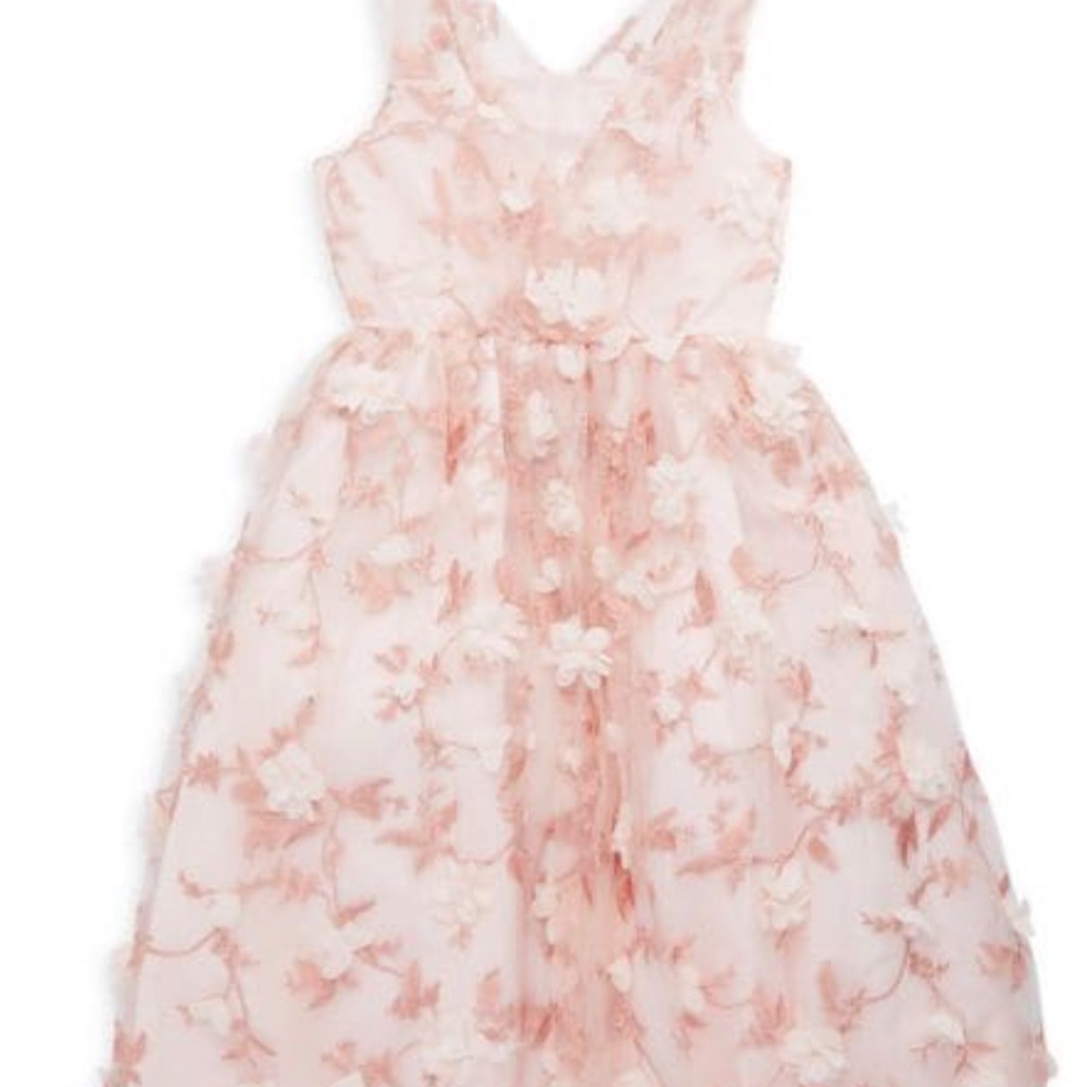 Floral Pink Sleeveless Dress
